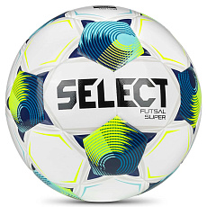Мяч футзал. SELECT Futsal Super v26 3613471129,р.4, FIFA Quality Pro, 32п,ПУ, гибр.сш, бел-син-лимон