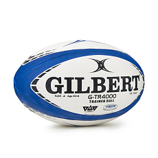 Мяч для регби GILBERT G-TR4000, 42098104, р.4, резина, ручная сшивка, бело-темносиний