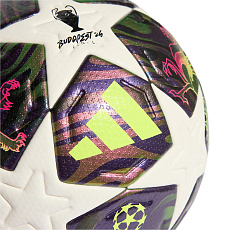 Мяч футб. ADIDAS UCL Finale PRO, JX9077,р.5, 32п, FIFA Quality PRO, ПУ, термосш, бело-фиолет