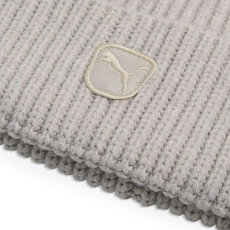 Шапка PUMA Cat Patch Mid Crown Beanie, 02735603, 100% полиэстер, светло-серый
