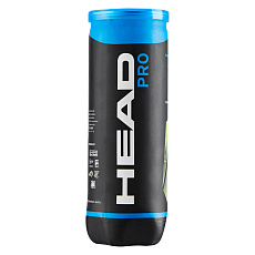 Мяч теннисный HEAD Pro 3B, 571603/571701, уп.3 шт,одобр.ITF,сукно,нат.резина,желтый