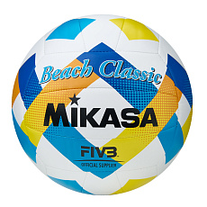 Мяч вол. пляжн. MIKASA BV543C-VXA-Y, 18 панелей, синт.кожа (ТПУ),маш.сш.,бут.кам, мультиколор