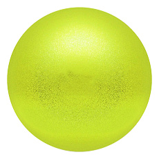 Мяч для художественной гимнастики INDIGO, IN119-LI, диам. 15 см, ПВХ, лимонный металлик с блестками