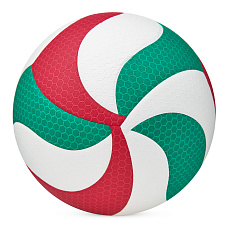 Мяч вол. MOLTEN V5M5000X р. 5, FIVB Approved, 18 панелей, ПУ Microfiber,клеен, бел.-кр.-зел.