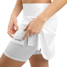 Юбка-шорты тренир. жен. HEAD Club Basic Skort Long W 814539-WH-L,р.L,92%полиэстер,8% эластан,белый