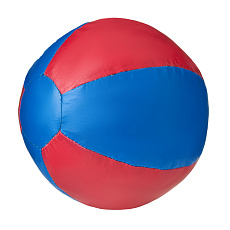 Медбол 3C147-K64, 5кг, иск.кожа, наполнитель резиновая крошка, диам. 21 см, маш сшивка, сине-красный