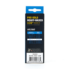 Шнурки для коньков Blue Sports Pro Gold Heavy Waxed, 903003-WHNV-274, полиэстер, 274см, бело-голубой