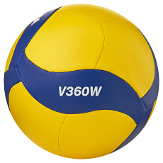 Мяч вол. MIKASA V360W, р.5, синт.кожа (ТПУ), 18 пан, маш.сш., бут.кам, желто-синий