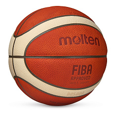 Мяч баск. MOLTEN B6G5000 р.6, FIBA Appr, 12 панелей, нат.кожа, бутил.камера, кор-беж-чер