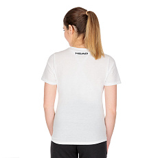 Футболка женская HEAD Club Original T-Shirt W 814845-WH-XL, р.XL, полиэстер, хлопок, эластан, белый